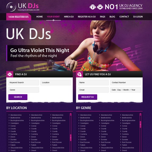 DJ Listing website