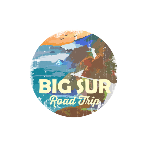 Logo for road trip company "BIG SUR ROAD TRIP"