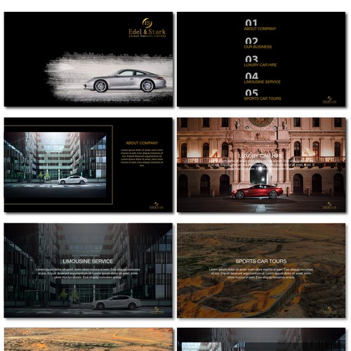 Powerpoint Presentation for a Luxury car hire company