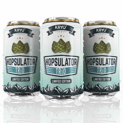 Label design for the beer can HOPSULATOR TRíO