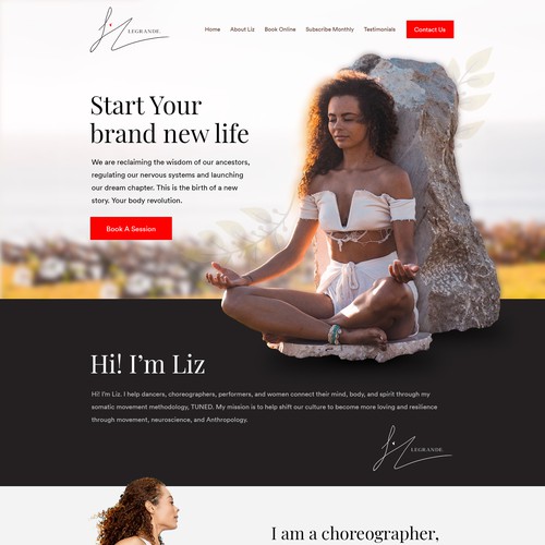 Yoga Trainer Website Design