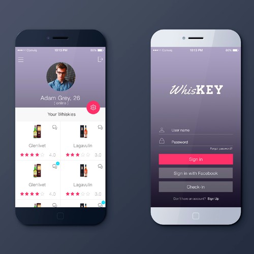 Rate Whiskey app design