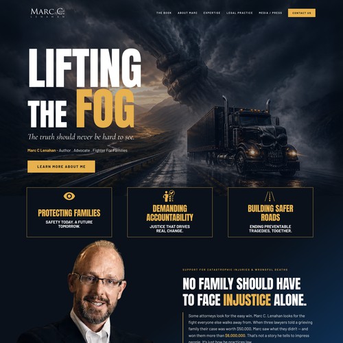 Lifting the Fog- author website design