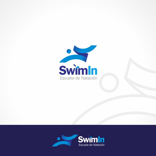 Design an elegant but cool logo for a swimming school