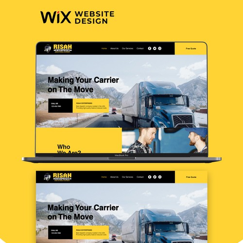 Wix Website for Freight Dispatcher