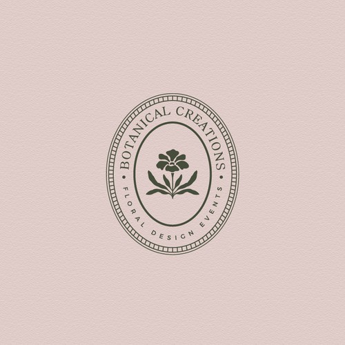 Vintage logo for a flower shop