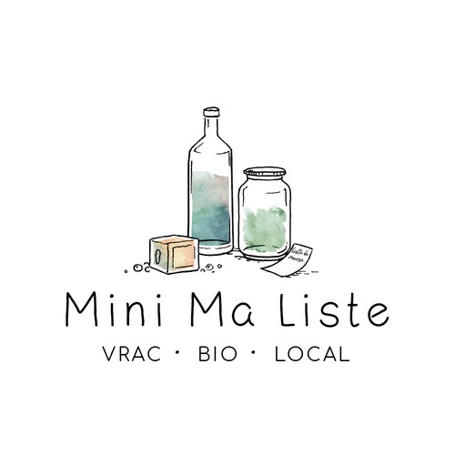 Handmade retro-feel logo - Mini Ma liste