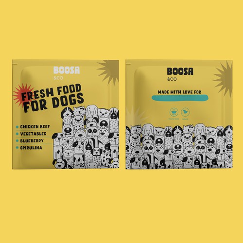 fresh food for dogs bag design