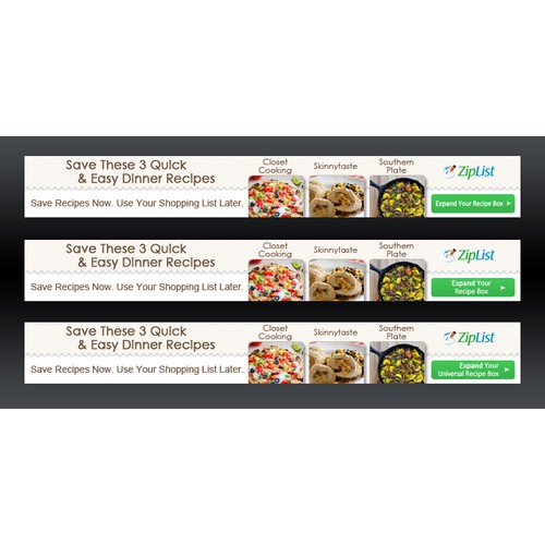 Update and revamp banner ads for with new recipes