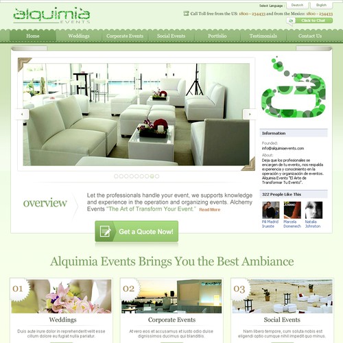 Event Decoration and Planning Company Website