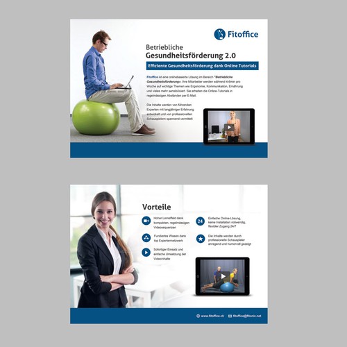 Creative B2B flyer for workplace health management