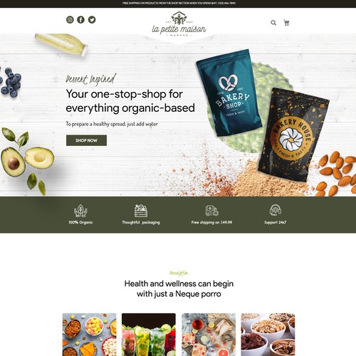 Organic Shopify Website