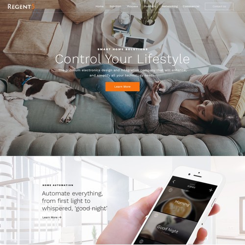 Web design for Smart Home Company