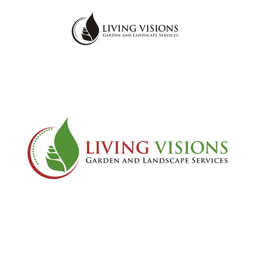 Living Visions (submit tiled variation of logo with the tagline "Garden and Landscape Services"