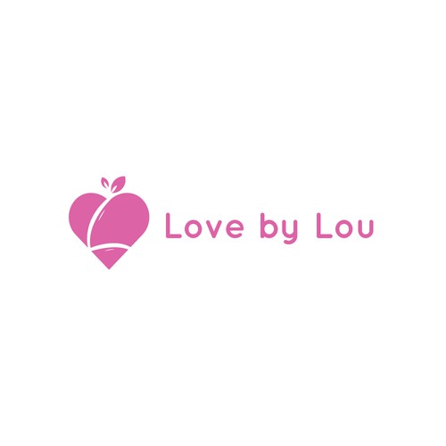 Simple heart and L logo 