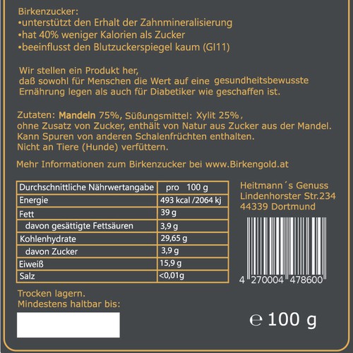 almond label