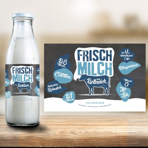 Bottle Label Fresh Milk
