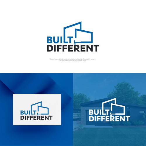 logo for a new construction company named "BUILT DIFFERENT"