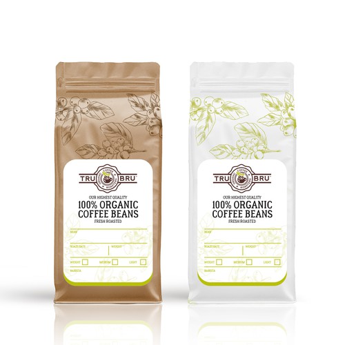 In contest Design New label for Organic Coffee company