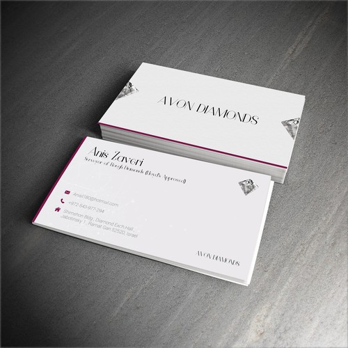 High class business card for diamond consultant