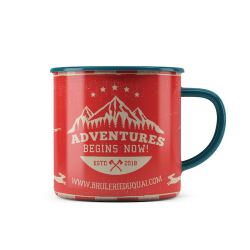 Camping enamel mug