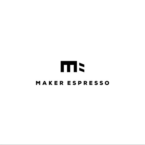 Minimal negative space logo