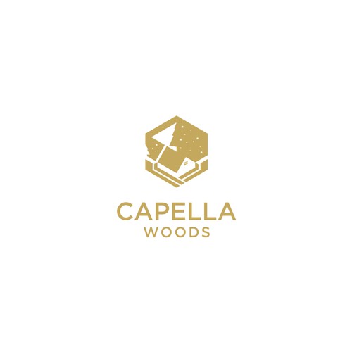 Capella Woods logo design