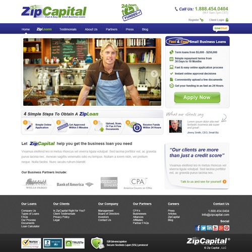 Homepage design