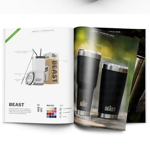 Brochure for Drinkware Company