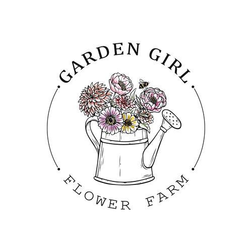 Flower farm logo