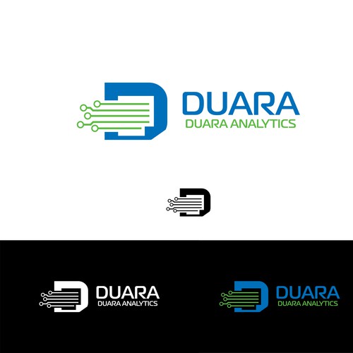 D and analytics concept logo