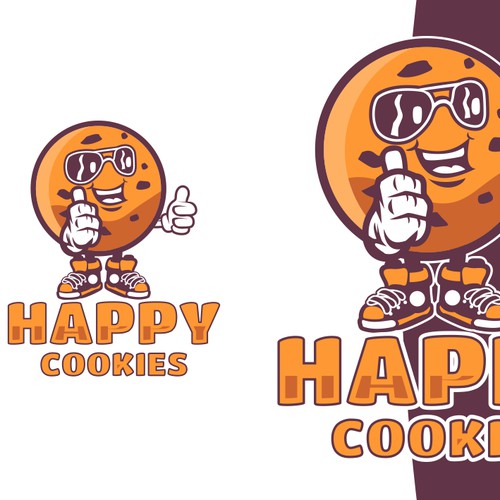 Happy Cookies Logo Mascot 
