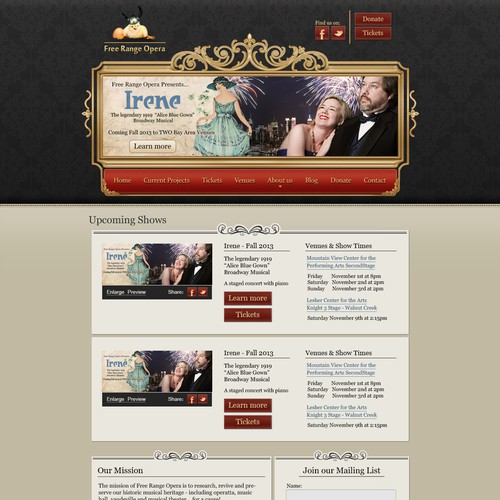 99nonprofits: Create the next website design for Free Range Opera Theater