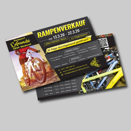 Advertising flyer for bicycle ramp sales