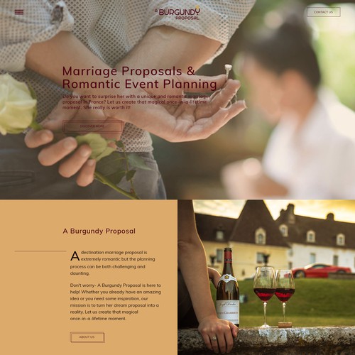 Homepage for A Burgundy Proposal