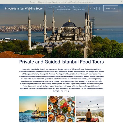 Private Istanbul Walking Tours SEO Design