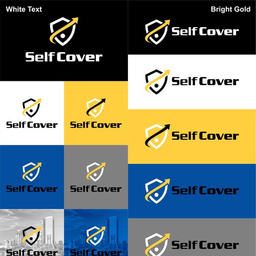 Selfcover White Text -Bright Gold