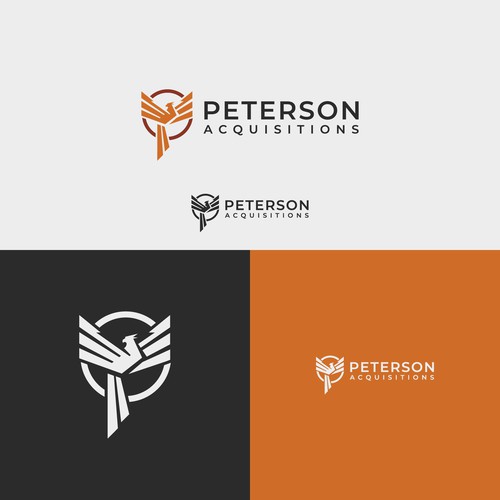 Geometric phoenix logo design