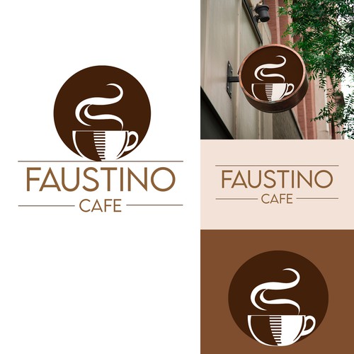 Sophisticated Logo Concept Design for Cafe