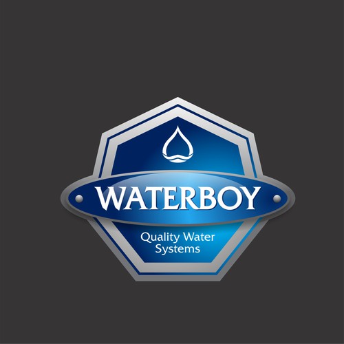WATERBOY Quality Water Systems. Brand label design
