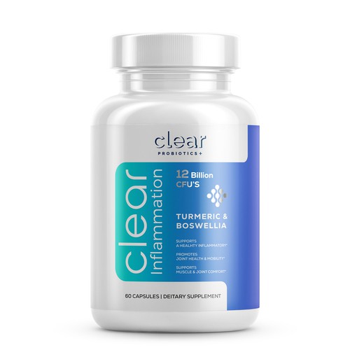 CLEAR PROBIOTICS+ SUPPLEMENT PACKAGING DESIGN