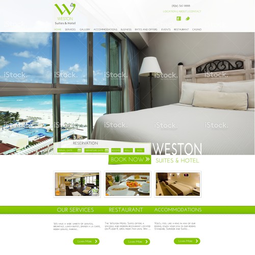 Enter a Landing page for Weston Hotel to Win!
