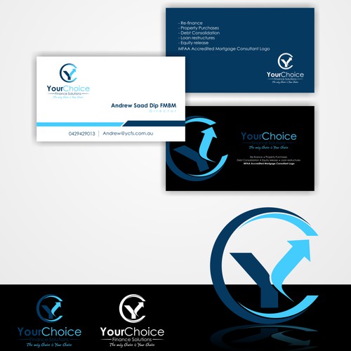 Create a Logo and Business card for a contemparary and sophisticated Finance Broking company.