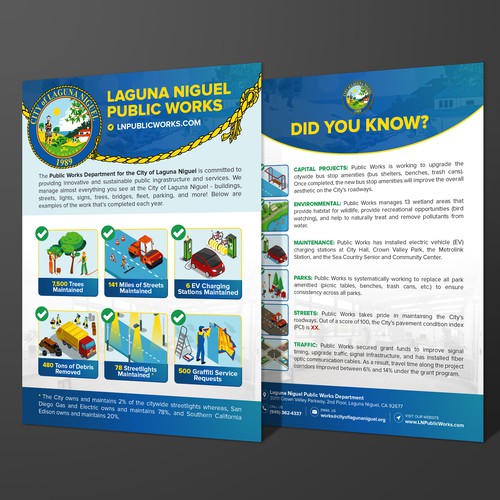 Flyer-Infographic Design for Laguna Niguel Public Works