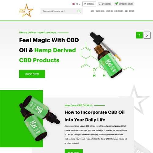 CBD Shopify Landing Page Design