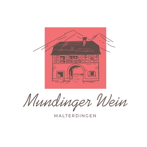 hand drawn logo for a private winery