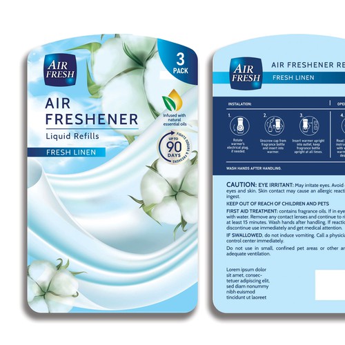 Soft air freshener packaging design