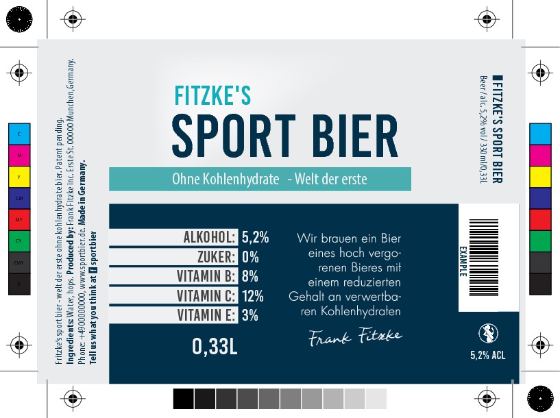 第一个运动啤酒的标签/ Ein标签<s:1> r das erste Sport Bier der Welt !