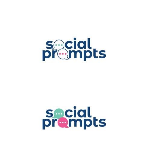 Clean logo design for Social Prompts