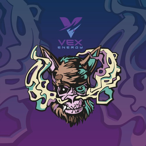 Spooky Energy Drink Illustration